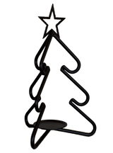 Candle Holders & Accessories3 - D CHRISTMAS TREE - Wrought Iron Tea Candle Stand Holiday Decor HolderAmish BlacksmithcaddySaving Shepherd