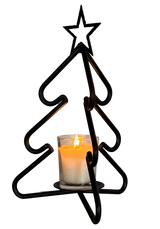 Candle Holders & Accessories3 - D CHRISTMAS TREE - Wrought Iron Tea Candle Stand Holiday Decor HolderAmish BlacksmithcaddySaving Shepherd