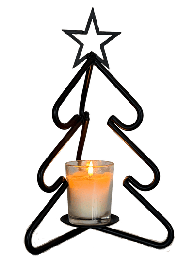 Candle Holders & Accessories3 - D CHRISTMAS TREE - Wrought Iron Tea Candle Stand Holiday Decor HolderAmish BlacksmithcaddySaving Shepherd