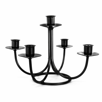 Candle Holders & Accessories5 CANDLE CANDELABRA - Amish Hand Forged Wrought Iron Table CenterpieceCandlecandlesSaving Shepherd