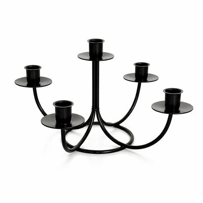 Candle Holders & Accessories5 CANDLE CANDELABRA - Amish Hand Forged Wrought Iron Table CenterpieceCandlecandlesSaving Shepherd