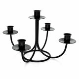Candle Holders & Accessories5 CANDLE CANDELABRA - Amish Hand Forged Wrought Iron Table CenterpieceCandlecandlesSaving Shepherd