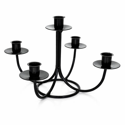 Candle Holders & Accessories5 CANDLE CANDELABRA - Amish Hand Forged Wrought Iron Table CenterpieceCandlecandlesSaving Shepherd