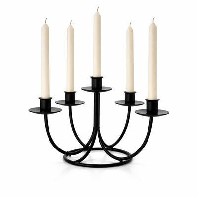Candle Holders & Accessories5 CANDLE CANDELABRA - Amish Hand Forged Wrought Iron Table CenterpieceCandlecandlesSaving Shepherd