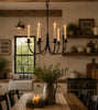 Candle Holders & Accessories6 ARM WROUGHT IRON CANDLE CHANDELIER - Amish Hand Forged Colonial CandelabraCandleceiling lightSaving Shepherd