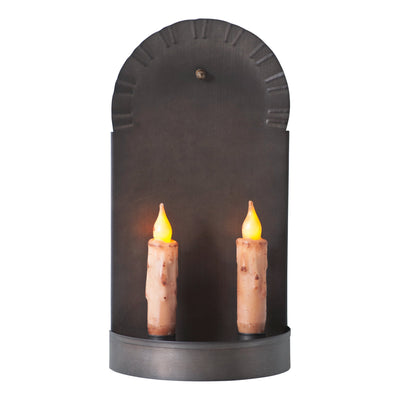 Candle Holders2-Candle Colonial Tin Sconce — Kettle BlackCandle DecorCandle HoldersSaving Shepherd