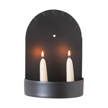 Candle HoldersCambridge Two-Taper Candle Sconce — Smokey BlackCategory: Candle HoldersFinish: Smokey BlackSaving Shepherd