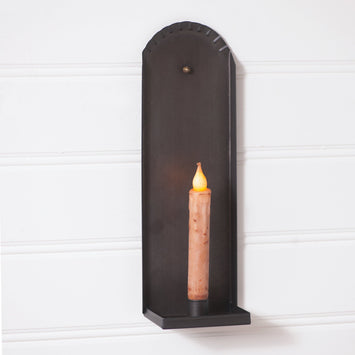 Candle HoldersGeorgetown Colonial Tin Candle Sconce — Kettle BlackCandle DecorCandle HoldersSaving Shepherd
