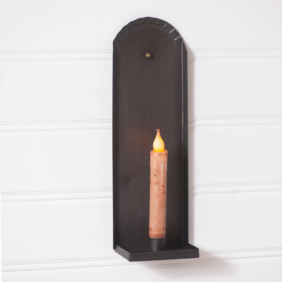 Candle HoldersGeorgetown Colonial Tin Candle Sconce — Kettle BlackCandle DecorCandle HoldersSaving Shepherd