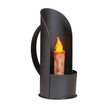 Candle HoldersGrain Scoop Taper Candle Holder — Smokey BlackCandle DecorCandle HoldersSaving Shepherd