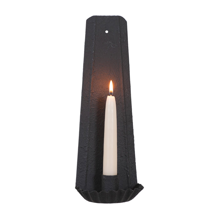 Candle HoldersGristmill Metal Candle Sconce — Textured BlackCandle DecorCandle HoldersSaving Shepherd