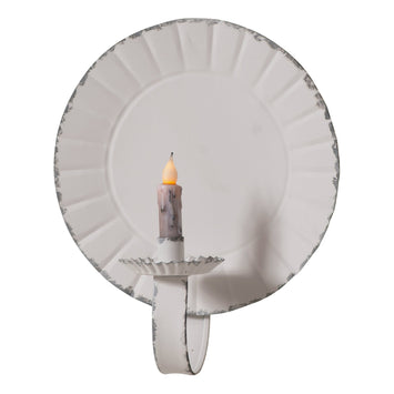 Candle HoldersLarge Round Metal Candle Sconce — 2 FinishesCandle DecorCandle HoldersSaving Shepherd