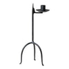 Primitive Single Taper Aged Wrought Iron Candle Holder