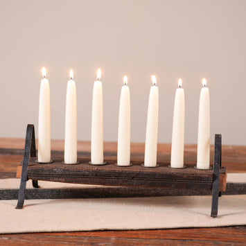 Candle HoldersReclaimed Wood Seven-Taper Candle Holder with Iron LegsCategory: Candle HoldersImportedSaving Shepherd