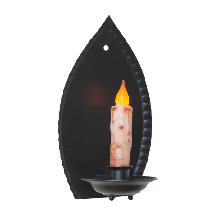 Candle HoldersRustic Colonial Crimped Candle Wall Sconce — Matte BlackCandle Wall SconceCategory: Candle HoldersSaving Shepherd