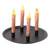 Candle HoldersRustic Four-Taper Candleholder Tray — Matte BlackCategory: Candle HoldersFinish: Matte BlackSaving Shepherd
