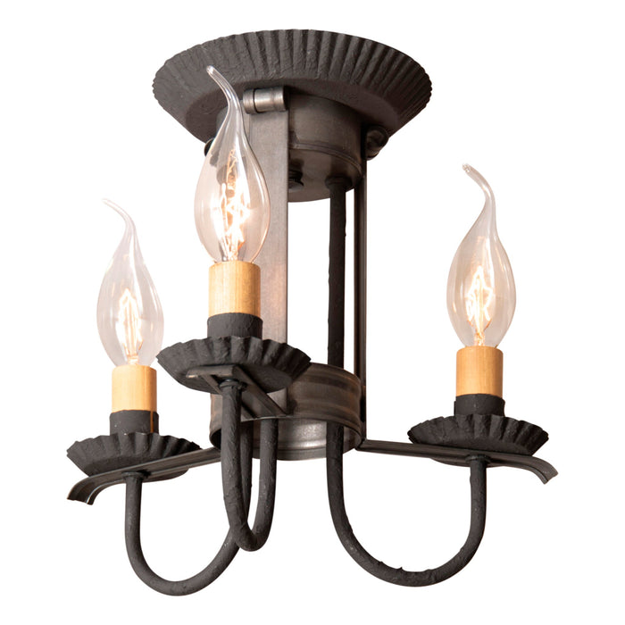 Ceiling LightAmherst Three-Light Ceiling Fixture — Kettle Blackcandelabraceiling lightSaving Shepherd