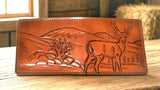 Buck embossed wallet in Western setting