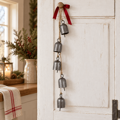 Christmas DecorAntique Silver Five-Bell Hanging ClusterCategory: Christmas DecorChristmasSaving Shepherd