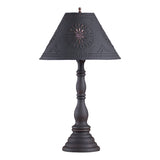Country LightingDavenport Wood Table Lamp with Black Metal ShadeImported ShadelampSaving Shepherd