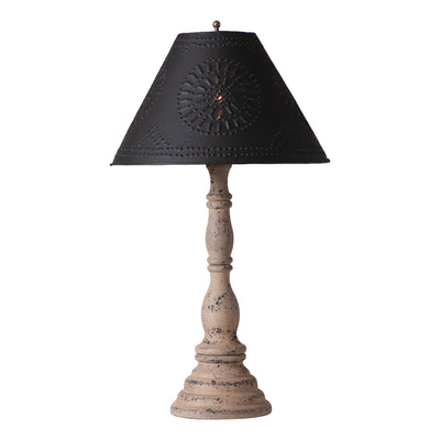 Country LightingDavenport Wood Table Lamp with Black Metal ShadeImported ShadelampSaving Shepherd