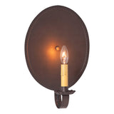Country LightingRound Sconce in Kettle Black - Crimped Tin Electric Wall Lightaccent lightaccent lightingSaving Shepherd