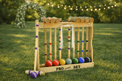 CroquetCROQUET SET & CADDY 8 Player 24" Maple & Brass Amish Handmade USAcroquetfun & gamesSaving Shepherd