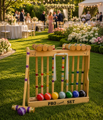 CroquetCROQUET SET & CADDY - 8 Player 32" Maple & Brass Amish Handmade USAcroquetfun & gamesSaving Shepherd