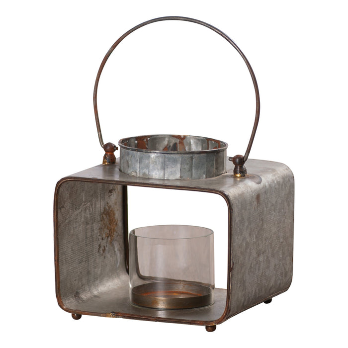 Decorative LanternsRustic Square Votive Lantern with Glass CylinderCandle DecorCategory: Decorative LanternsSaving Shepherd