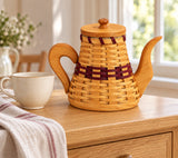 Decorative Woven FigurineDecorative Wood-Splint Teapot Basket | Amish MadeAmerican-HandcraftedAmish-HandwovenSaving Shepherd