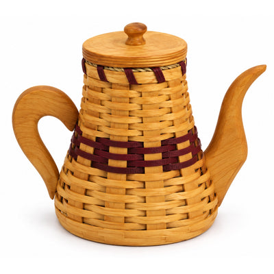 Decorative Woven FigurineDecorative Wood-Splint Teapot Basket | Amish MadeAmerican-HandcraftedAmish-HandwovenSaving Shepherd