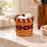 Decorative Woven FigurineMiniature Decorative Wood-Splint Cup Basket | Amish MadeAmerican-HandcraftedAmish-HandwovenSaving Shepherd