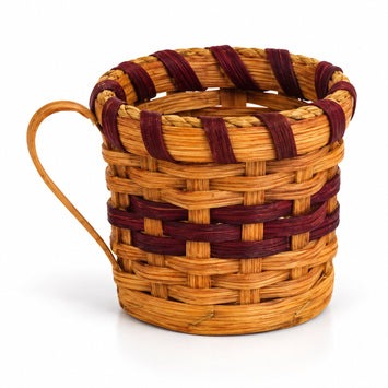 Decorative Woven FigurineMiniature Decorative Wood-Splint Cup Basket | Amish MadeAmerican-HandcraftedAmish-HandwovenSaving Shepherd