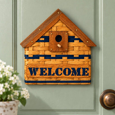 Decorative Woven FigurineWelcome Basket with Perch | Handwoven by Amish ArtisansAmerican-HandcraftedAmish-HandwovenSaving Shepherd