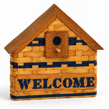 Decorative Woven FigurineWelcome Basket with Perch | Handwoven by Amish ArtisansAmerican-HandcraftedAmish-HandwovenSaving Shepherd