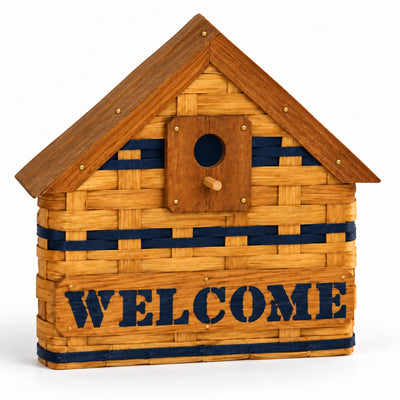 Decorative Woven FigurineWelcome Basket with Perch | Handwoven by Amish ArtisansAmerican-HandcraftedAmish-HandwovenSaving Shepherd