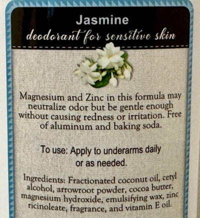 DeodorantJASMINE DEODORANT - Aluminum & Baking Soda Free for Sensitive Skindeodorantgeneral healthSaving Shepherd