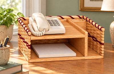 Desk OrganizerTelephone Caddy | Amish Handwoven WoodAmerican-HandcraftedAmish-HandwovenSaving Shepherd
