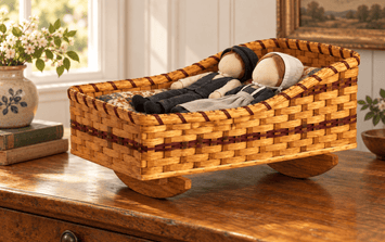 Doll Cradle BasketLarge Doll Cradle Basket with Wood Rockers | Amish HandwovenAmish-HandwovenbasketsSaving Shepherd
