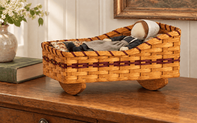 Doll Cradle BasketSmall Doll Cradle Basket with Wood Rockers | Amish HandwovenAmish-HandwovenbasketsSaving Shepherd