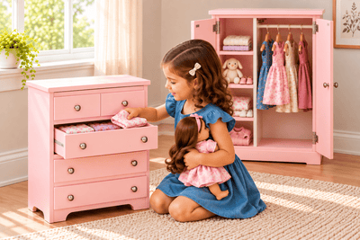 Doll FurnitureDOLL CHEST OF DRAWERS - Clothes Dresser for 12" - 18" Girl Dolls - American HandmadeAmerican GirlAmishSaving Shepherd