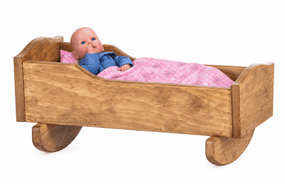 Doll FurnitureWooden Rocking Doll Cradle with Bedding – Amish HandcraftedAmerican GirlchildrensSaving Shepherd