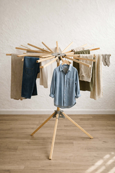 Drying Rack16 ARM FLOOR DRYING RACK - Amish Handmade Folding Maple Wood Clothes Laundry HangerclothesclothingSaving Shepherd