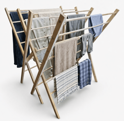 Drying RackLARGE FOLDING AMISH CLOTHES DRYING RACK – 47" of Drying Space Laundry AirerSaving Shepherd