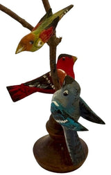 Folk ArtVintage Pennsylvania Dutch Folk Art – Ben F. Hoover Hand - Carved & Painted 5 Bird Tree FigurineartbirdSaving Shepherd