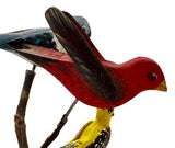 Folk ArtVintage Pennsylvania Dutch Folk Art – Signed Hand - Carved & Painted 6 Bird Tree FigurineartbirdSaving Shepherd