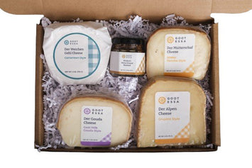 Food Gift BasketsCHEESE LOVER'S JOY - 4 Cheeses with Stone Ground MustardbundledelicacySaving Shepherd