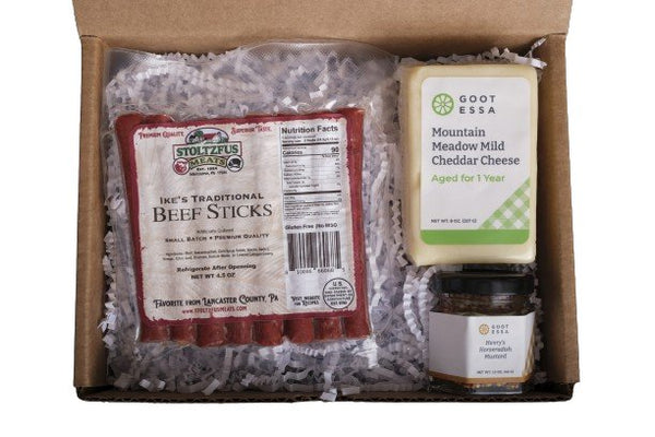 Food Gift BasketsTHANK YOU GIFT BOX - Der Vauden Swiss with 2 Homemade Dipping MustardsbundledelicacySaving Shepherd