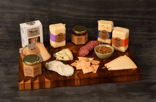 Food Gift BasketsTHE ULTIMATE CHEESE SALAMI BOARD - 7 Cheese CHARCUTERIE with Condiment, Meat & CrackersbundledelicacySaving Shepherd