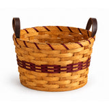 Gathering BasketApple Basket with Leather Handles | Amish HandwovenAmerican-HandcraftedAmish-HandwovenSaving Shepherd
